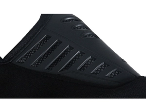Detailed macro view of the breathable mesh vent and protective grille on the winter neck gaiter