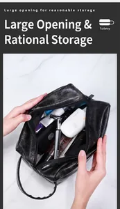 Macro view of high-capacity PU leather travel bag with waterproof texture and wide zipper