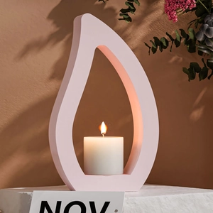 Molde de silicona en forma de gota rosa para candelabro y decoración de hogar