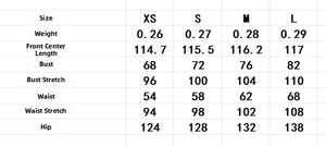 Size chart for halter neck coconut tree print dress showing length, bust and waist data