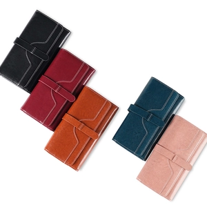 Retro wax leather long wallets for women in five colors with RFID protection