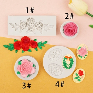 3D-Nelken- und Rosen-Silikonform für DIY-Seife, Wachs, Harzhandwerk und Gipsdekoration