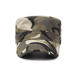 Casquette militaire camouflage classique à sommet plat avec broderie FS FASHION