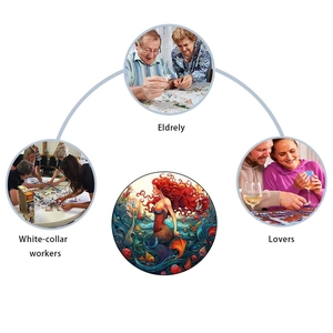 Irregular mermaid wooden puzzle benefits for elderly, white-collar workers and lovers