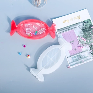 Candy Shaped Dish Silicone Mold Large Epoxy Resin Casting Tray Plate For DIY Crafting Handmade Home Decor