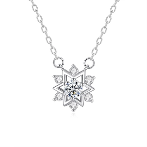 Exquisite Halskette aus 925er Sterlingsilber mit hohlem Hexagramm-Sternanhänger und Vollbesatz