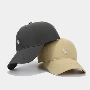 Casquettes de baseball à séchage rapide avec broderie H-shield en gris et kaki