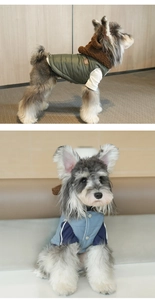 Close-up of thick winter dog vest with warm fleece lining and water-resistant fabric details