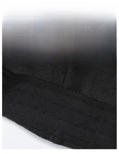 Detail of wide moisture-wicking sweatband inside a vintage denim baseball cap