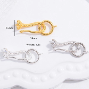 S925 Sterling Silber Blütenknospen-Verschlüsse in Gold und Silber für DIY-Schmuck