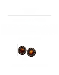 Size chart for vintage resin earrings showing dimensions of 2.8cm and weight of 16.9g