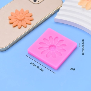 Pink daisy flower silicone mold for fondant and clay baking cake decoration tool