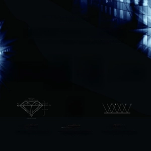 Technical diagram of heart and arrows moissanite diamond cut and symmetry proportions