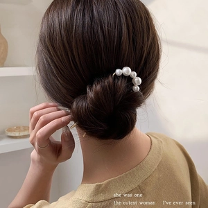 Épingle à cheveux en U avec perles dégradées pour chignons élégants et coiffures