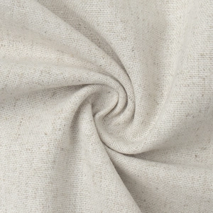Detailed texture of natural linen blend fabric with elegant spiral draping for skirts