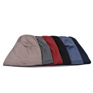 Winter thermal fleece beanies in six colors with soft knit fabric for men and women