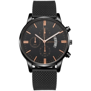 Men Quartz Watch Alloy Analog Business Casual Fashion Decorative Multi Dial Calendar Wristwatch
