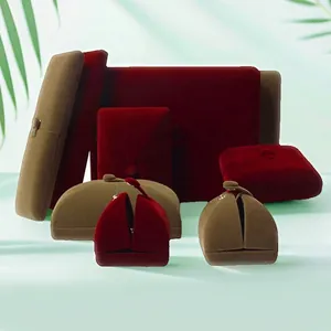 Luxurious Velvet Double Door Jewelry Box For Rings Necklaces Bracelets Earrings Wedding Gift Packaging Display Storage Case