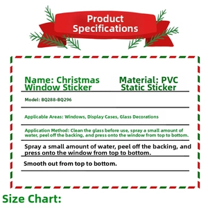 Anleitung zum Anbringen von statischen Weihnachts-Fensteraufklebern aus PVC für Glasflächen