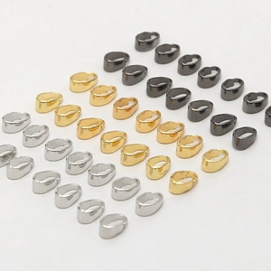 Universal gold and silver plated pendant bail connectors for DIY jewelry making sets