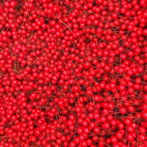 Bulk artificial red holly berries and berries stems for Christmas home floral decoration