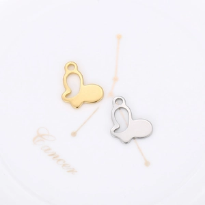 Pendentifs papillon en acier inoxydable doré et argenté pour la création de bijoux DIY