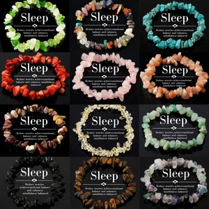 Natural Irregular Gemstone Chip Beads Bracelet Handmade Elastic Healing Crystal Niche Jewelry For Women