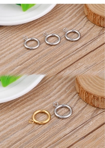 Chiusure a molla in acciaio inossidabile lucido oro e argento per gioielli fai da te