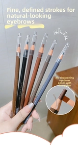Detail von 6-teiligem Peel-off Augenbrauenstift-Set mit Farbauswahl und Ziehfaden-Design