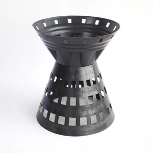 Extra large black plastic floral cone with hollow grid design for bouquet arranging