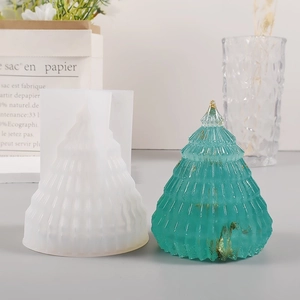 Stampo in silicone per candela albero di Natale origami e decorazioni in resina fai da te