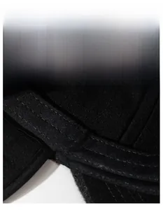 Detail of the widened moisture-wicking sweatband inside a winter baseball cap
