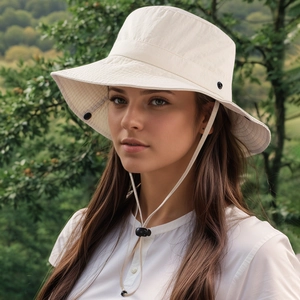 Cappello da sole pieghevole a tesa larga per donna per escursionismo e campeggio