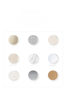 Guide for suction paper holder showing installation on various waterproof wall surfaces