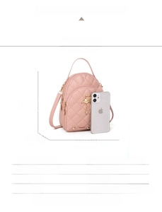 Pink quilted backpack size details 15x7x18cm with golden flamingo decoration