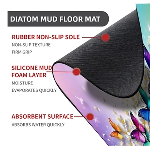Detail showing the triple-layer structure and anti-slip rubber bottom of the bath mat