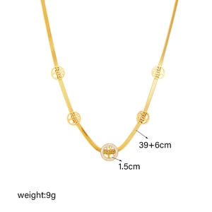 Gold plated stainless steel life tree pendant necklace with diamond cut hollow design