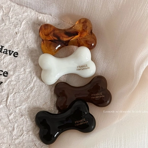 Bone Shaped Hair Clips Resin Duckbill Side Bangs Grip Korean Style Cute Minimalist Hairpin Accessories For Women