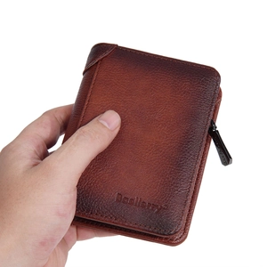 Herren Geldbeutel Vintage PU Leder RFID Schutz Bifold Portemonnaie Mit Reißverschluss Münzfach Kartenhalter Business