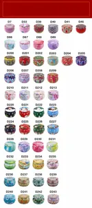 Detailed catalog of round tin containers featuring various mandala and floral patterns