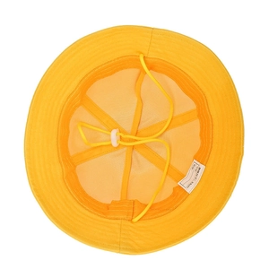 Chapeau d'école jaune pour enfants en coton avec doublure en maille et étiquette de 53cm