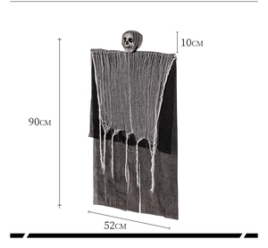 Halloween skeleton ghost decoration dimensions 90x52cm with detailed size markings