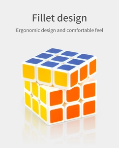 Detail of 3x3 magic cube with smooth fillet design and ergonomic structure for kids
