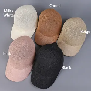 Breathable summer knit baseball caps for men and women in five versatile colors