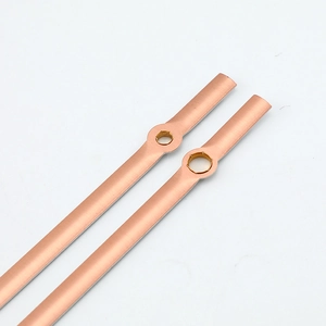 Aiguilles de montre minimalistes en métal or rose avec finition brossée pour réparation