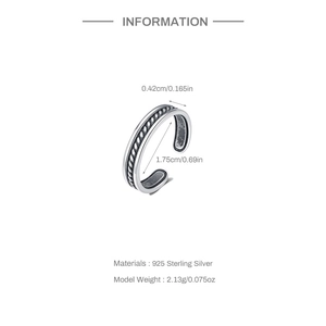 Detailed size specifications and weight for 925 sterling silver sun moon open ring