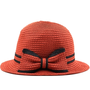 Chapeau De Paille Femme Bob Été Protection Solaire Respirant Large Bord Nœud Noir Plage Mode