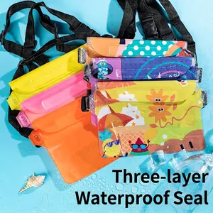 Waterproof Phone Bag PVC Transparent Touch Screen Waist Pouch Crossbody For Swimming Drifting Beach Sports