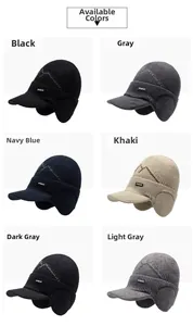 Winter thermal knit hats in six colors with ear protection and plush lining
