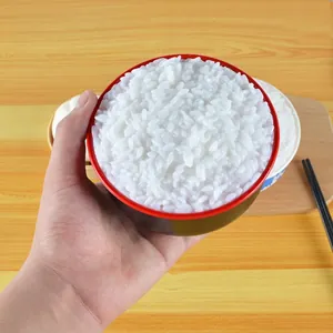 Artificial Cooked White Rice Food Model Realistic PVC Material Bowl Display Photography Prop Restaurant Decor Novelty